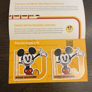 SET Disney Annual Passholder Magnets Mickey Mouse